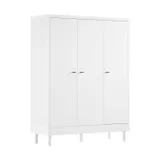 Vipack 3-türiger Kleiderschrank – Forrest Buche - Weiß
