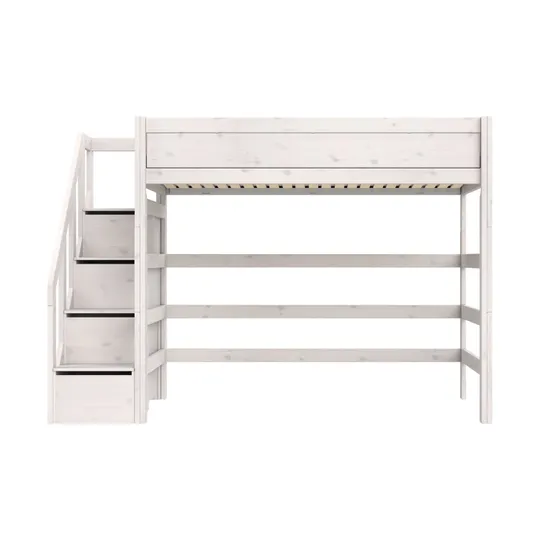 Life Time Hochbett Deluxe - 177 cm - 120 cm - Mit Treppenschrank