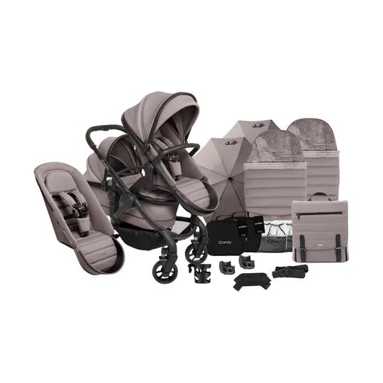 ICandy Peach 7 Geschwisterkinderwagen - Essential Bundle