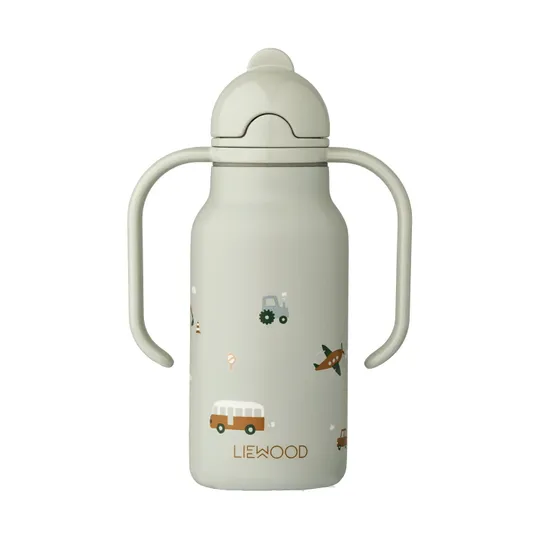 Liewood Kimmie Kindertrinkflasche - Vehicles / Dove Blue