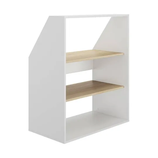Diagone Unterschrank für Dachschrägen, 3 offene Fächer