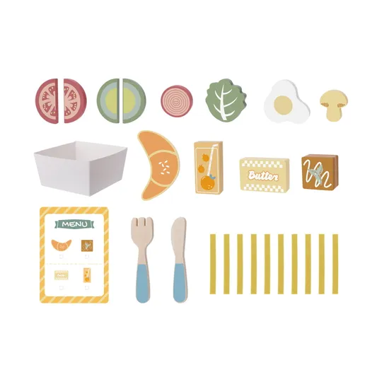 Tooky Toy Frühstücksspielset - Holz