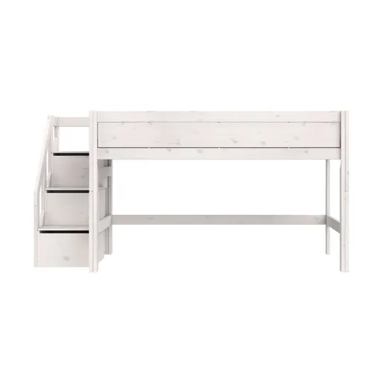 Life Time Deluxe Halbhochbett - 120 cm - Mit Treppenschrank