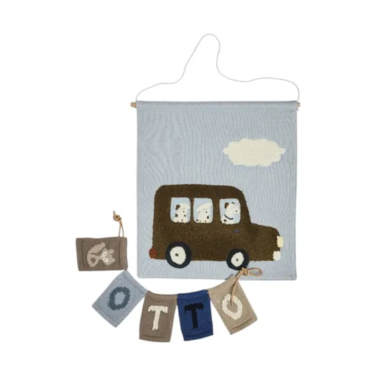 Smallstuff Wanddekoration - Dogs Driving - 37x33 cm