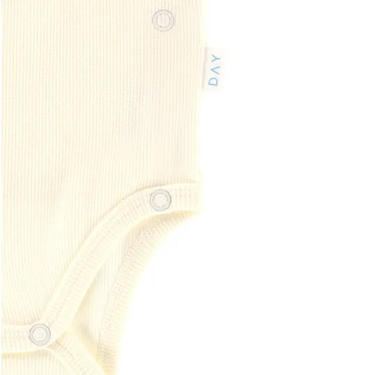 DAY Wickelbody Kurzarm Rib - Cream