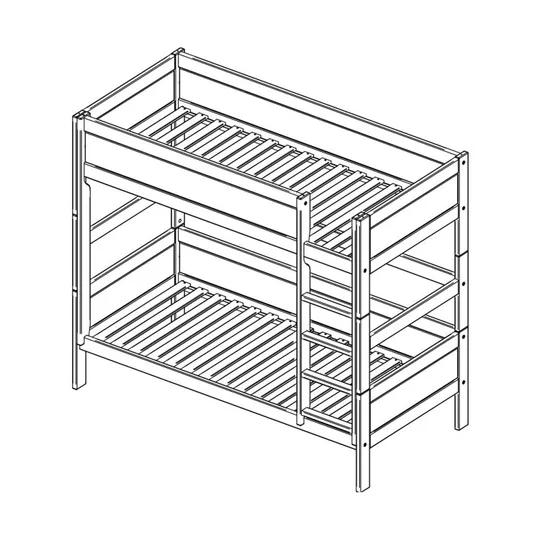 LIFETIME Kidsrooms Stockbett Luxe mit gerader Leiter