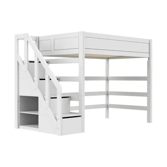 Life Time Hochbett Deluxe - 177 cm - 120 cm - Mit Treppenschrank
