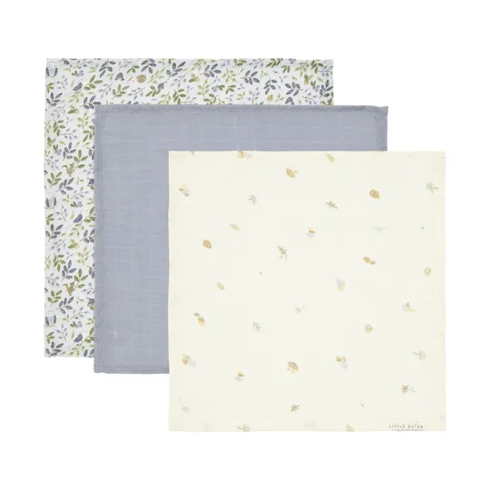 Little Dutch Spucktücher - Forest Friends - (Set von 3) - 25 x 25 cm - Musselin