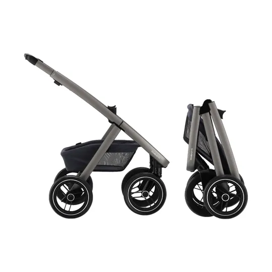 Dubatti Two E2 Kinderwagen 2-in-1 - Satin Gray-Black / Night Blue