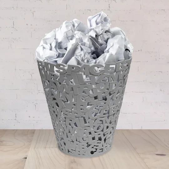 Balvi Letters Abfalleimer – Grau
