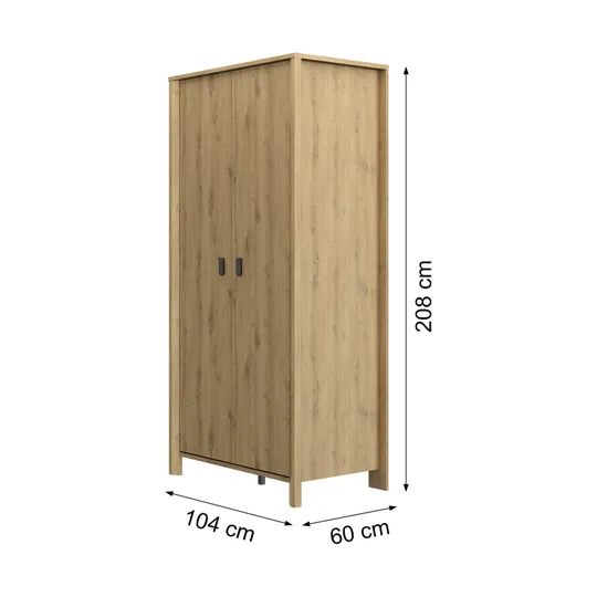 Gautier Kleiderschrank 2-Türig - Lugano