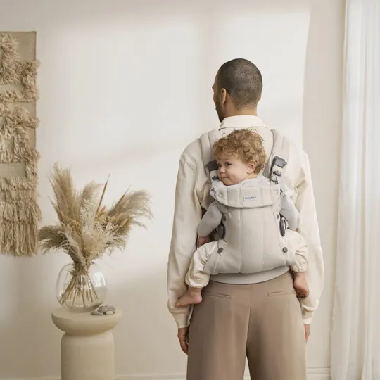 BabyBjörn Harmony Babytrage – Gewebt – Mélange Hellbeige