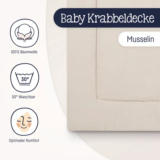 Julius Zöllner Musselin Krabbeldecke