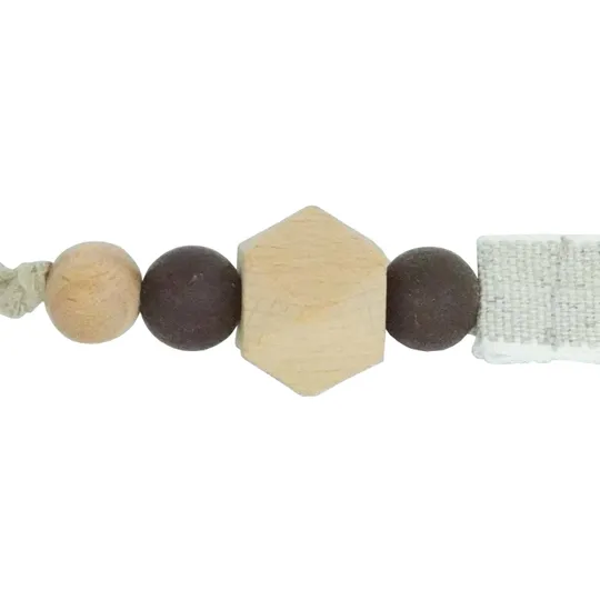 Ootje Kadootje Leinenoptik Schnullerband Natur/Holz