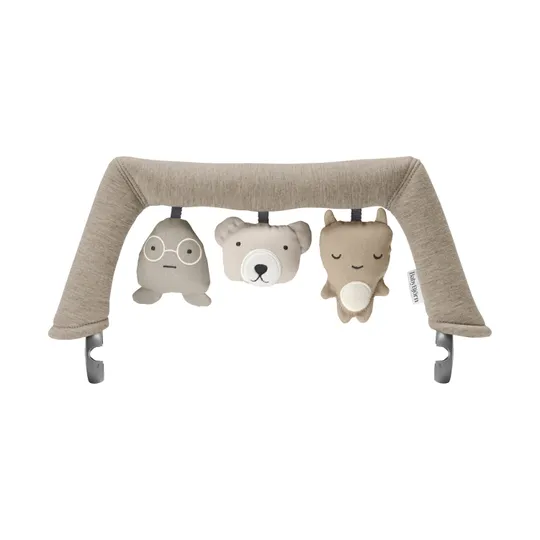 BabyBjörn Spielbogen für Babywippe – Kuschelfreunde – Neutrale Farben
