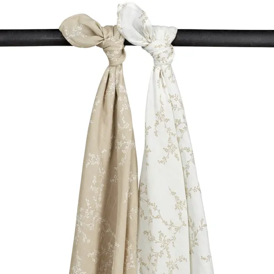 Meyco Branches Swaddle Sand 2 Stück