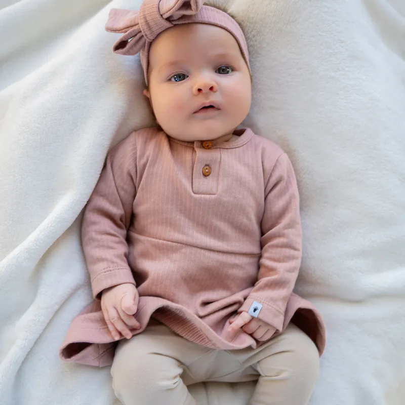 Klein Baby Kleid Ripp - Fawn
