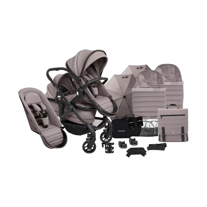 ICandy Peach 7 Geschwisterkinderwagen - Essential Bundle