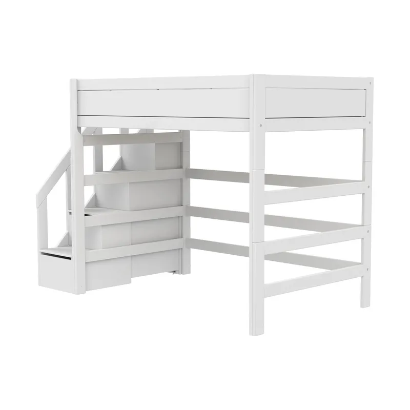 Life Time Hochbett Deluxe - 177 cm - 120 cm - Mit Treppenschrank