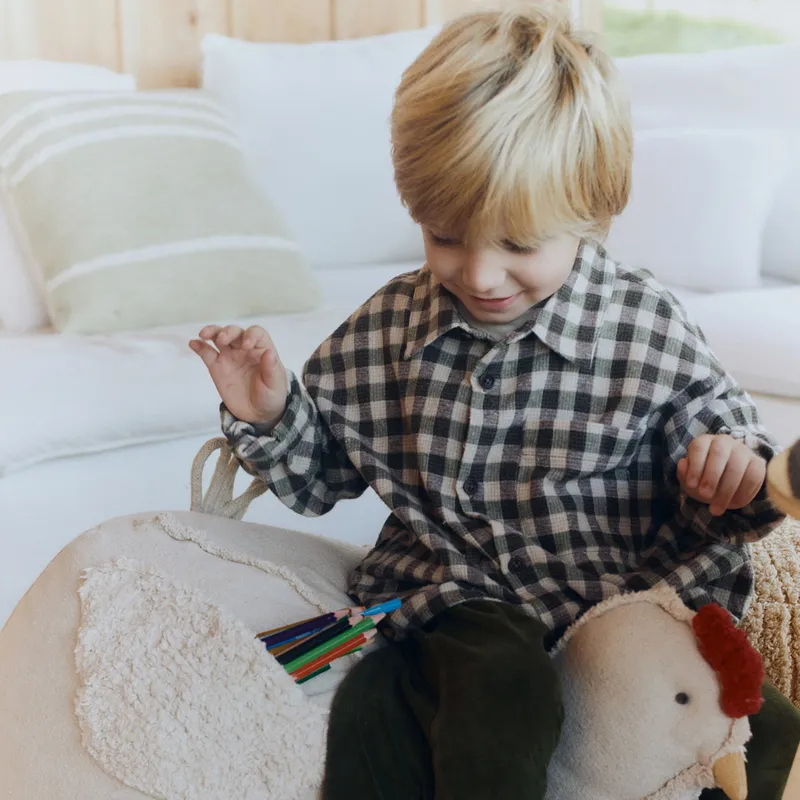 Lorena Canals Pouf - Chicken - Natur