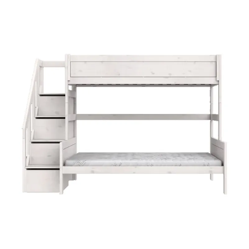 LIFETIME Kidsrooms Family Etagenbett mit Treppenschrank – Premium – 90/140 x 200 cm