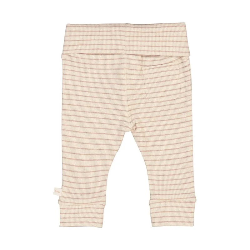 Feetje The Magic is in You Rippstrickhose - Streifen - Taupe Melange