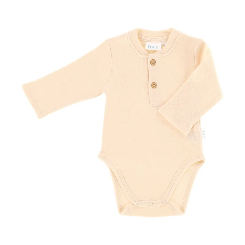 DAY Babybody mit Knöpfen - Apricot