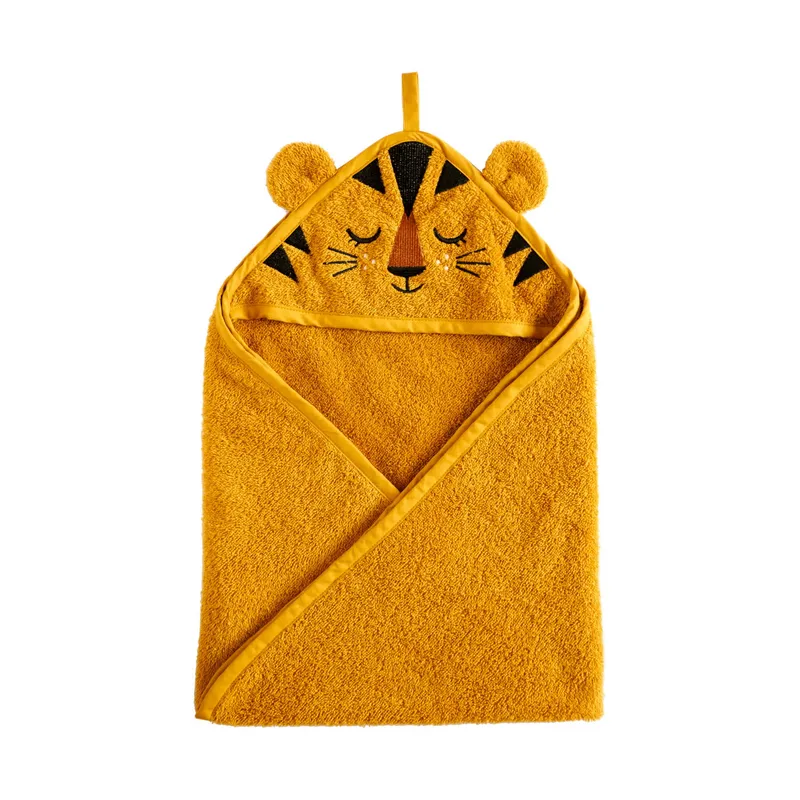 Roommate Tiger Badecape Ocker