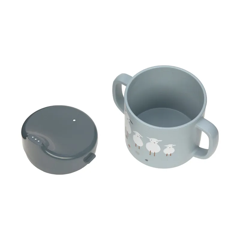Sippy cup PP/Cellulose T.Farmer Sheep/Goose Blue