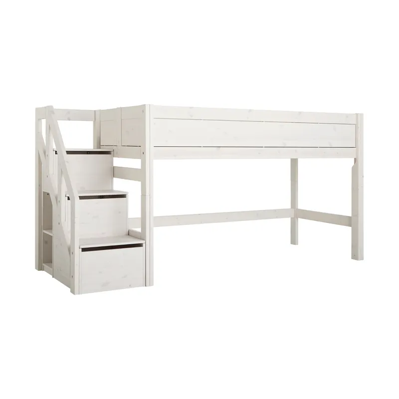 LIFETIME Kidsrooms Halbhochbett mit Treppenschrank Deluxe