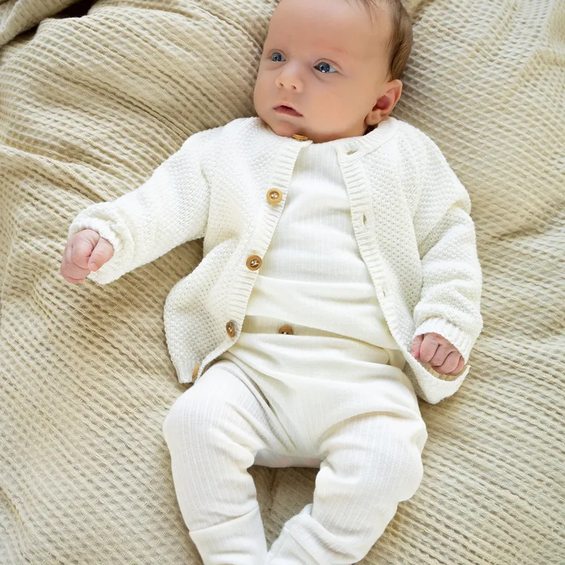 Klein Baby Shirt Ripp - Natural White