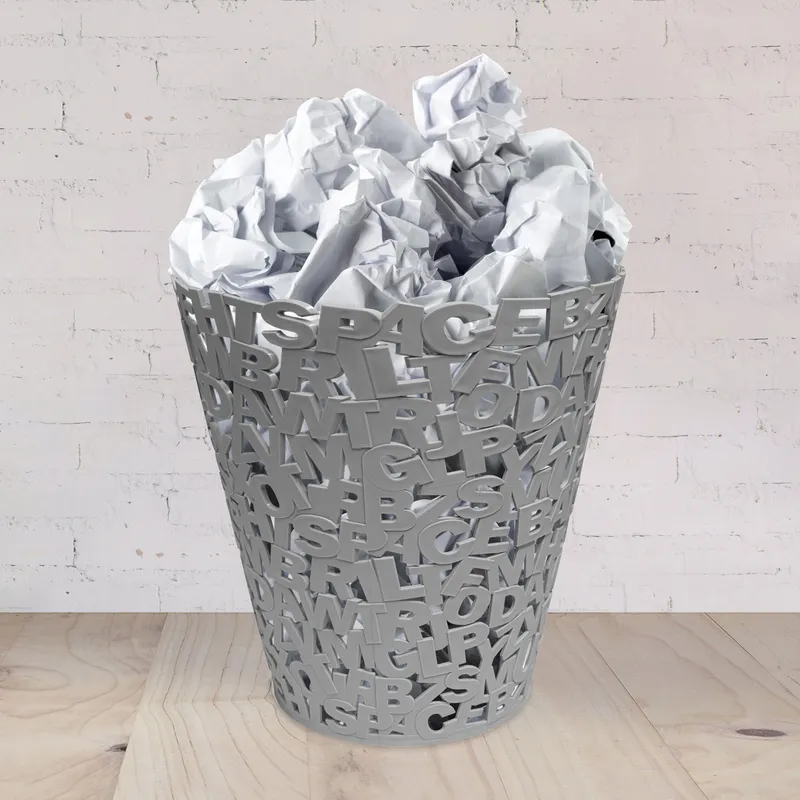 Balvi Letters Abfalleimer – Grau