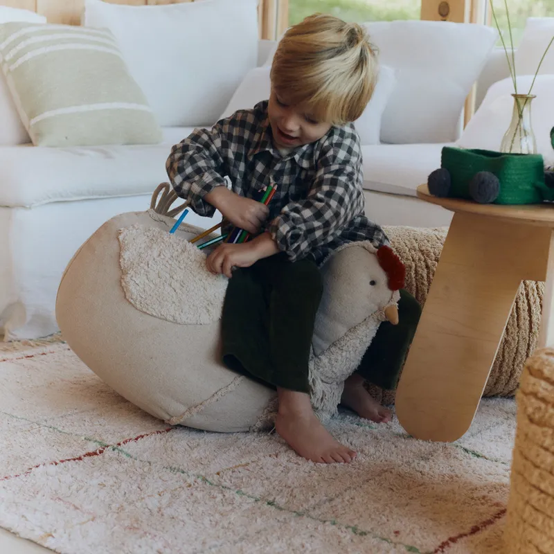 Lorena Canals Pouf - Chicken - Natur