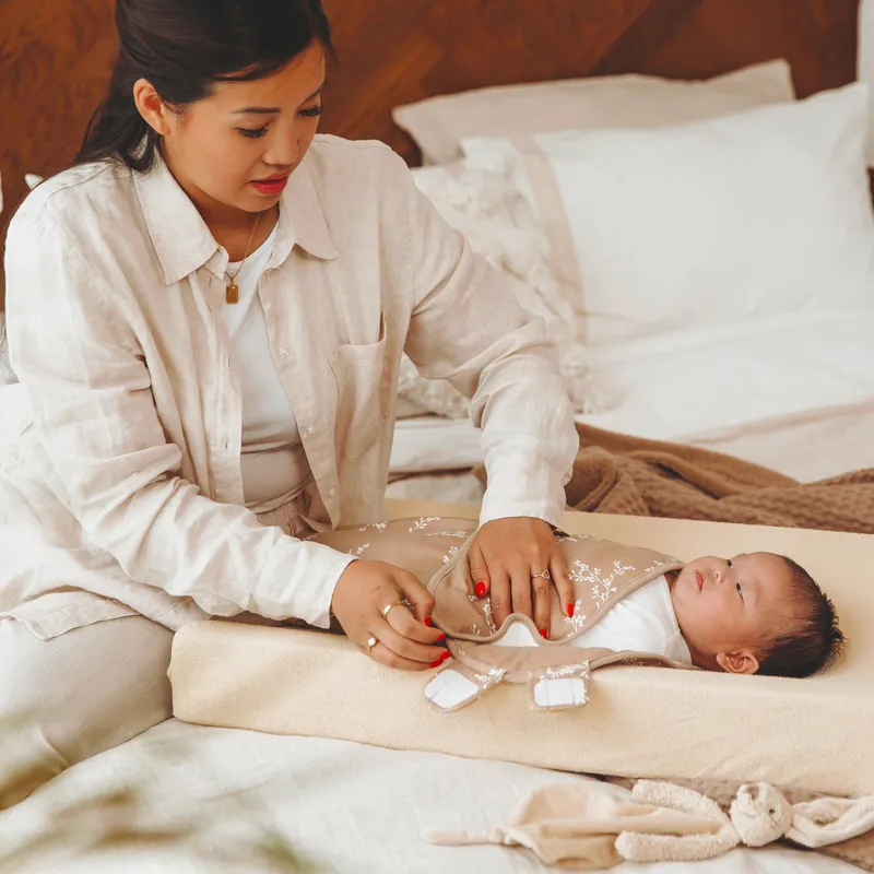 Meyco Baby Branches Pucktuch Gefüttert - Sand - 0-3 Monate