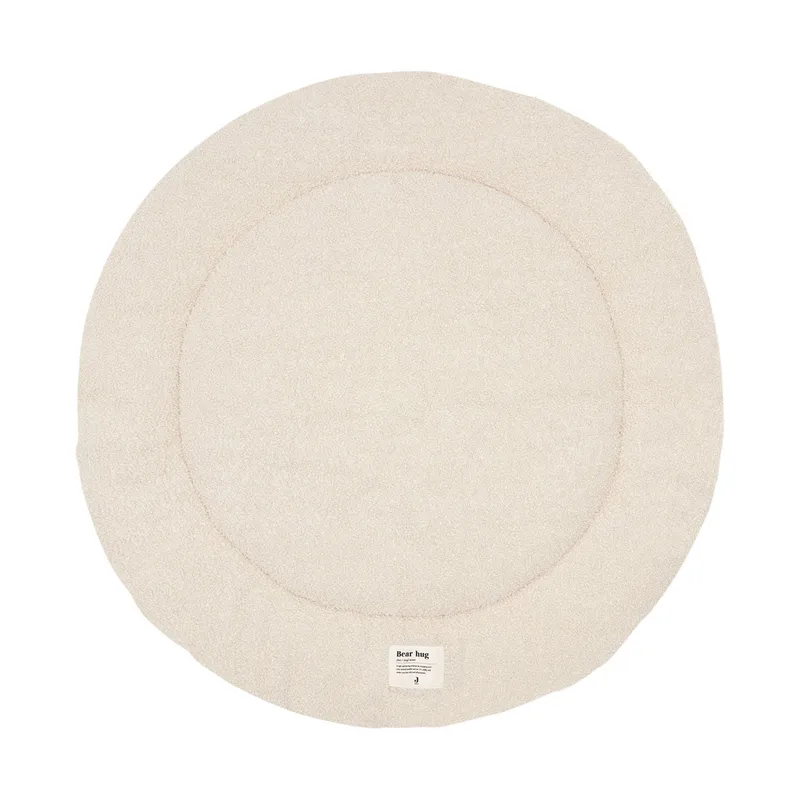 Jollein Boucle Laufstallteppich – Rund – Ø 95 cm – Natur