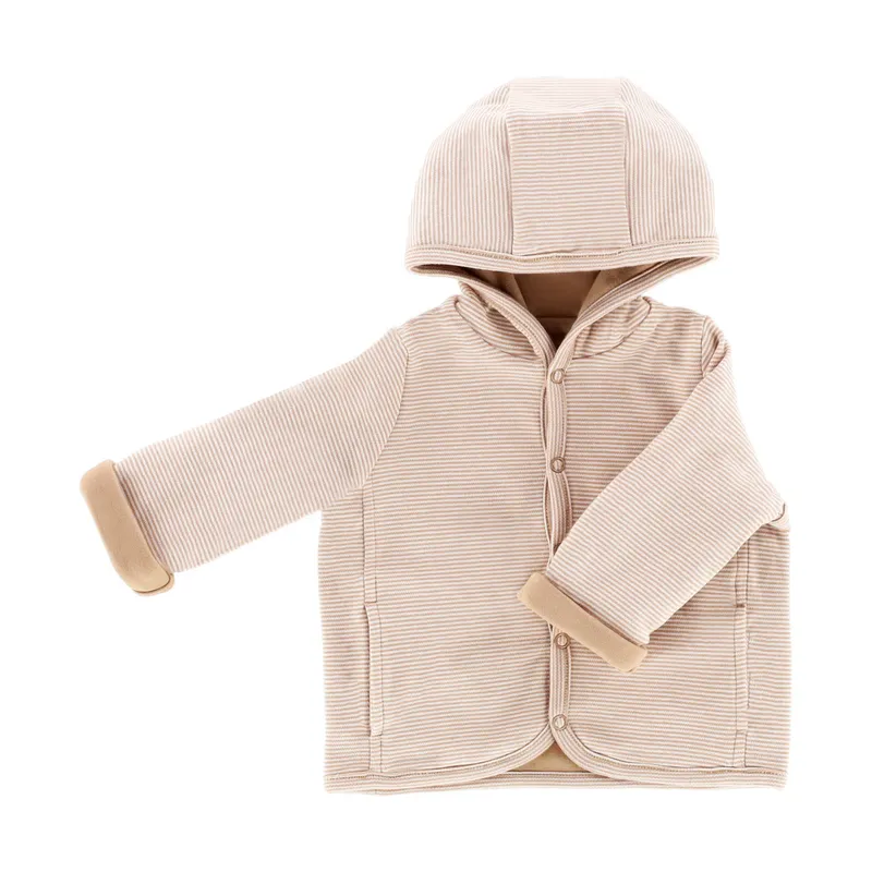 DAY Kapuzenjacke – Gestreift – Mokka