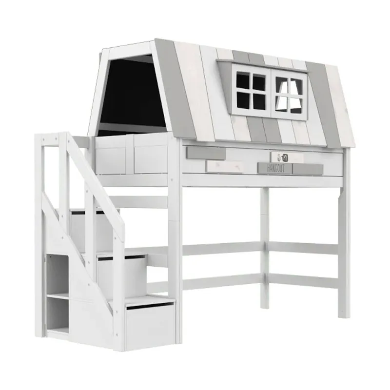 LIFETIME Kidsrooms Hochbett - My Hangout - 152 cm - Luxus Lattenrost