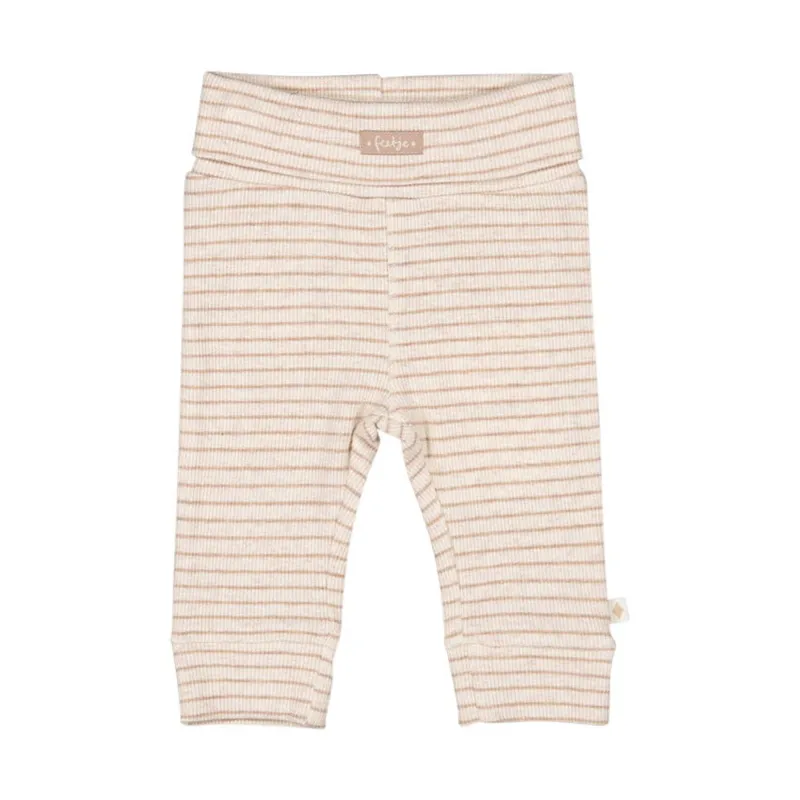 Feetje The Magic is in You Rippstrickhose - Streifen - Taupe Melange
