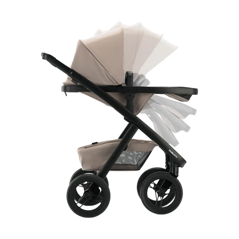 Dubatti Two E2 Kinderwagen 2-in-1 - Black-Brown / Soft Taupe