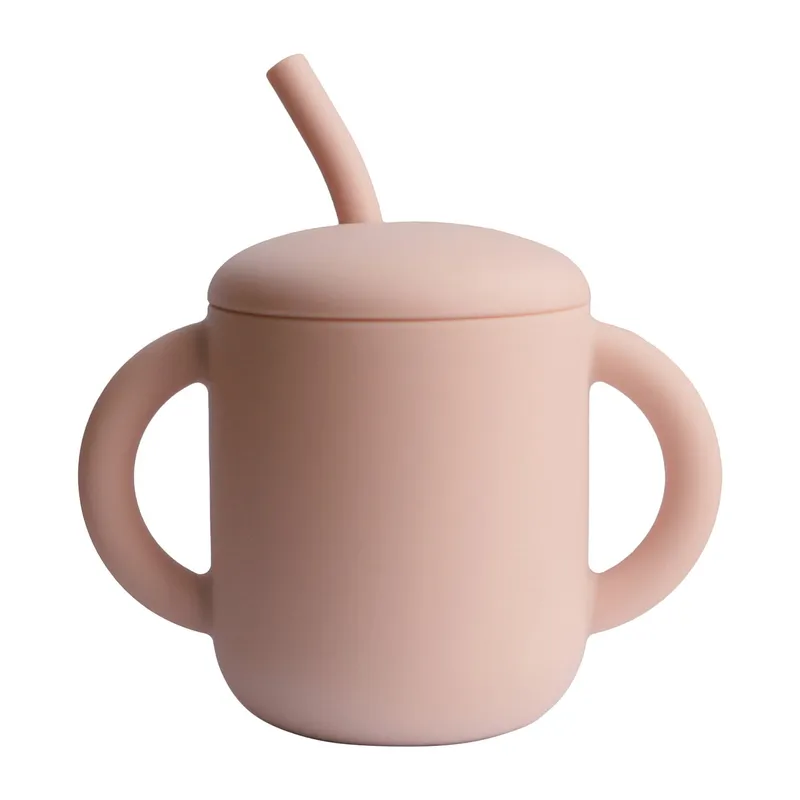 Mushie Trinklernbecher mit Strohhalm