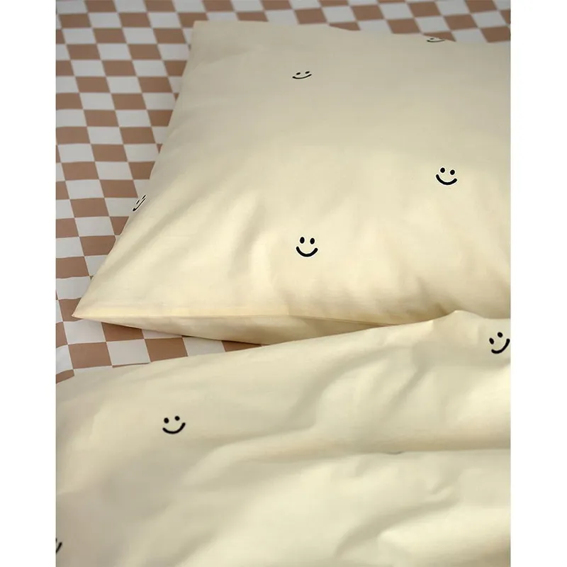 Studio Ditte Bettbezug Smiley - 140 x 220 cm - Vanille