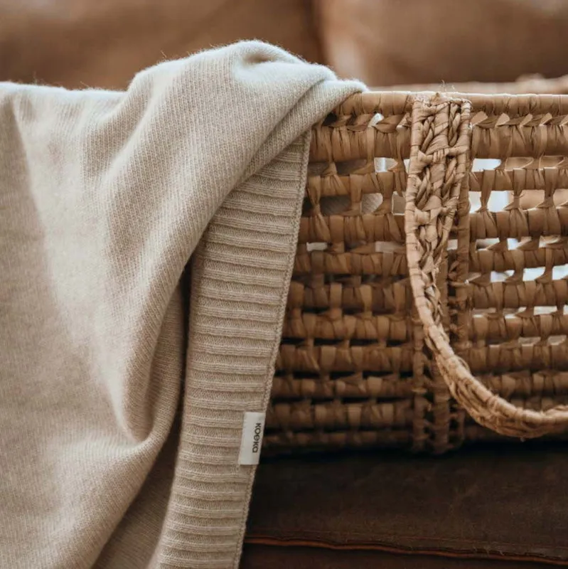Koeka Babydecke Premium Knit Beja - Merinowolle / Kaschmir - Warm White - 75x90 cm