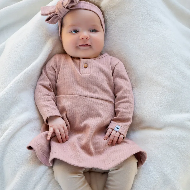 Klein Baby Kleid Ripp - Fawn