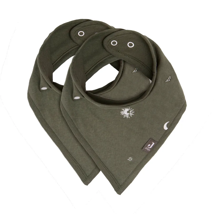 Jollein Stargaze Bandana Lätzchen Leaf Green 2 Stück