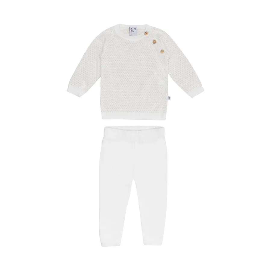 Klein Baby Anzug – Gestrickt – Natural White