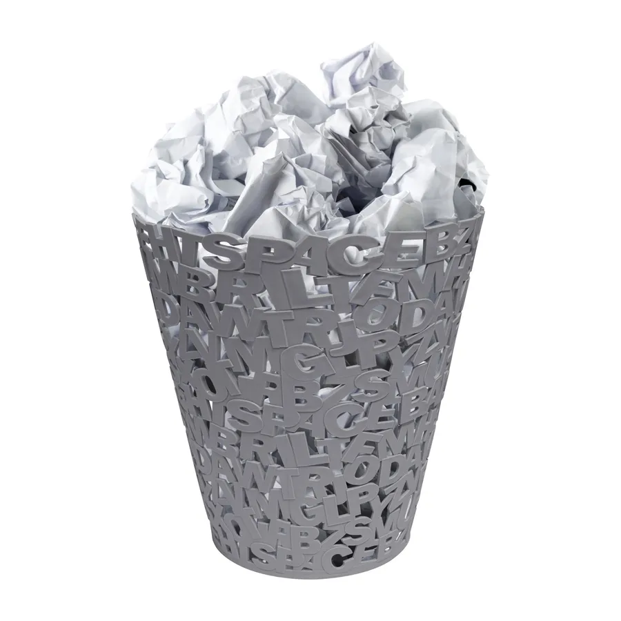 Balvi Letters Abfalleimer – Grau