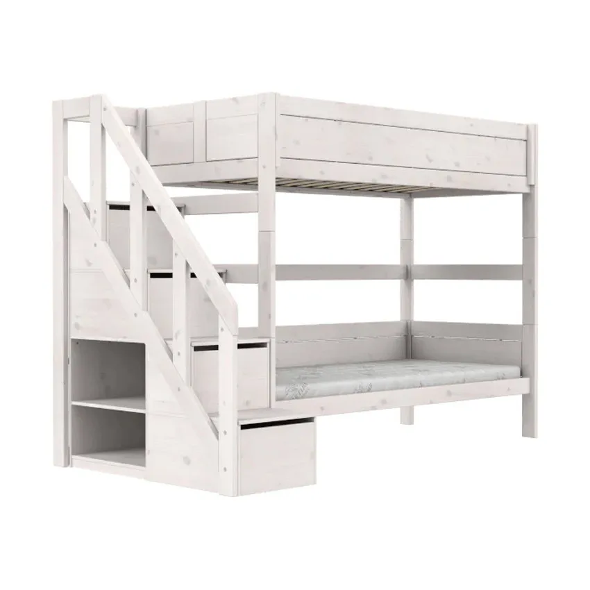 LIFETIME Kidsrooms Etagenbett mit Treppenschrank – Premium