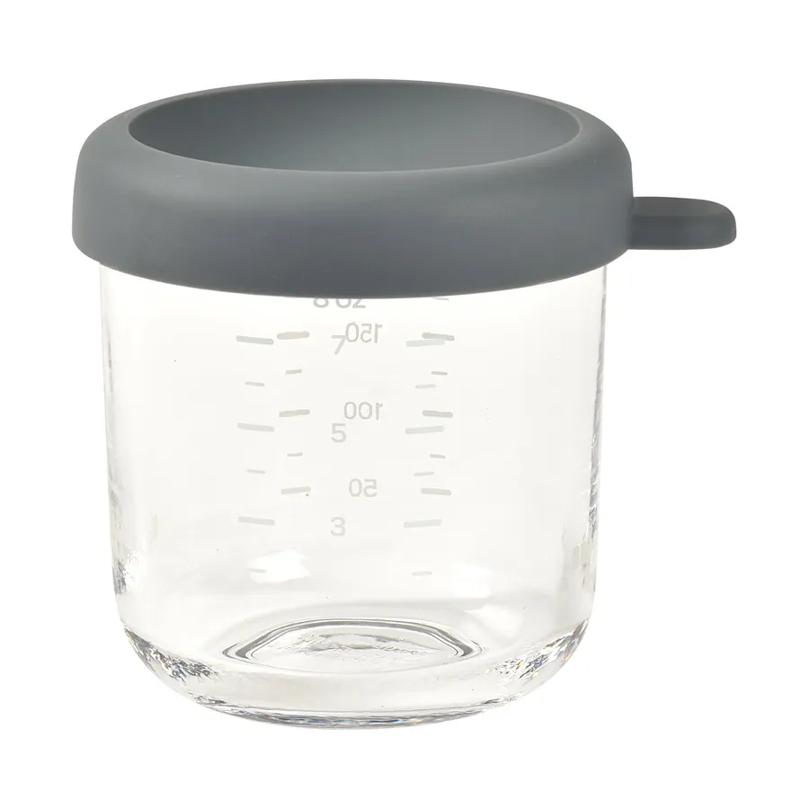 Beaba Glas Vorratstopf - 250 ml – Grau