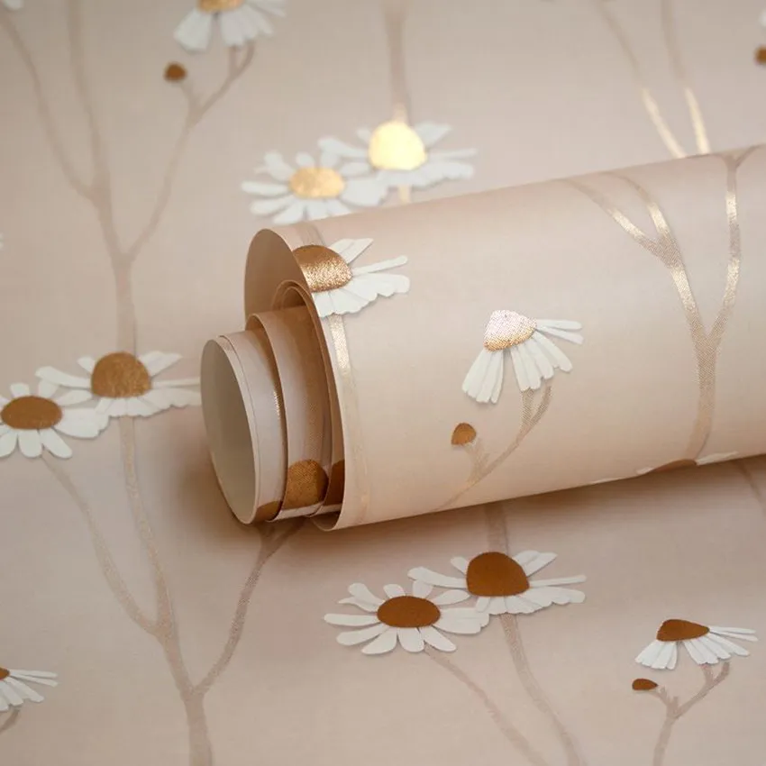 Studio Ditte Tapete – Kamille – Puderrosa & Gold