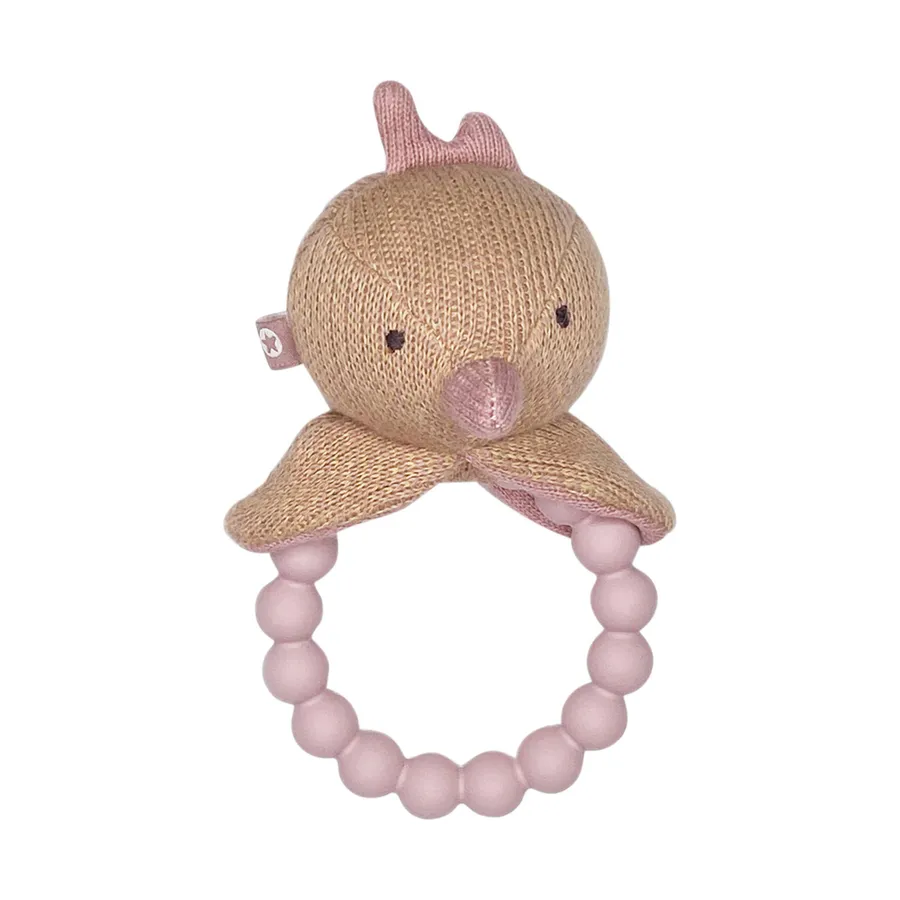 Smallstuff Rassel Bird Mit Beißring Rose Curry